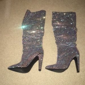 steve madden crushing rhinestone dress boots